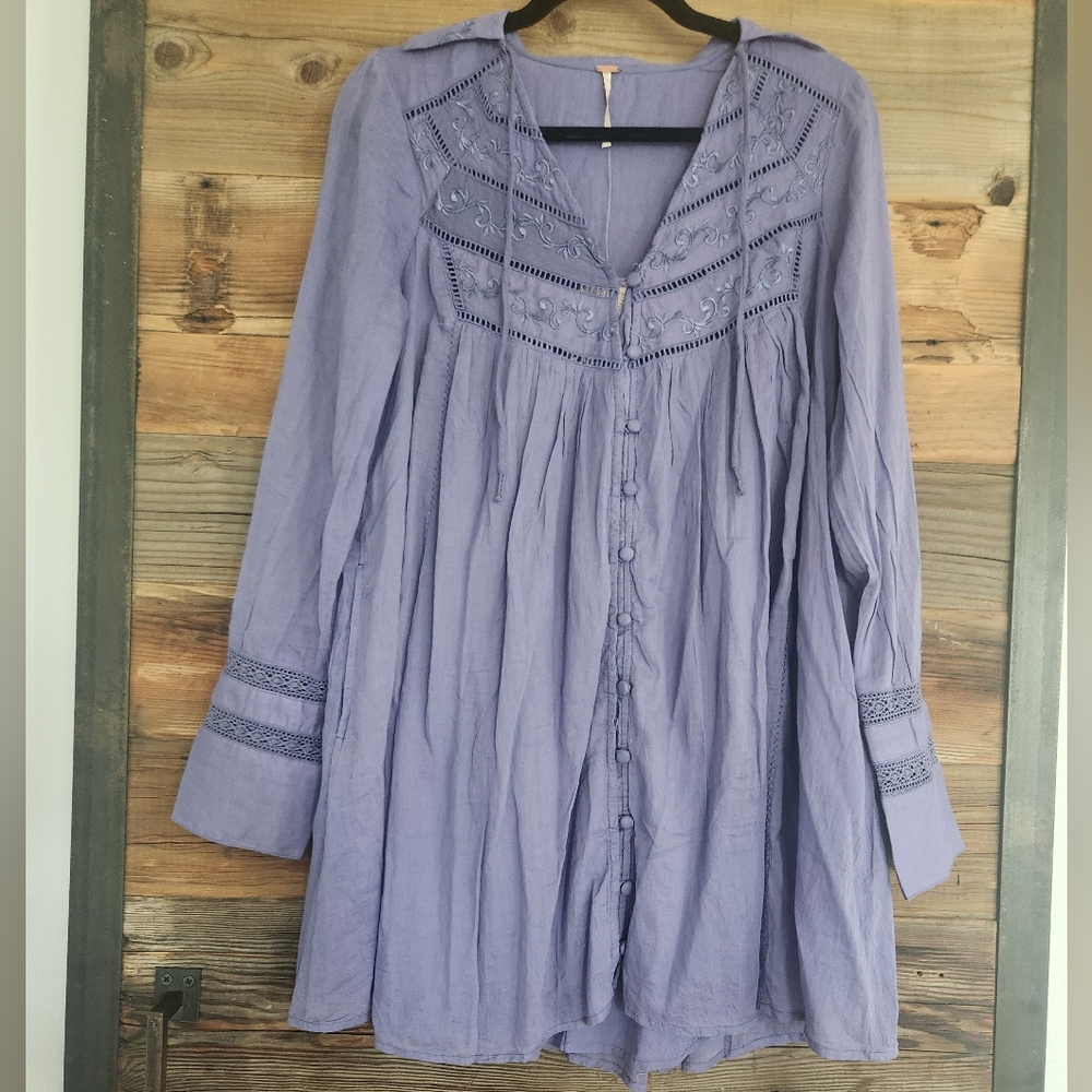 Free People Haddie Mini Dress Light Purple Gorgeous NWT XS - Picture 5 of 9